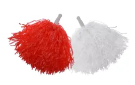pompony-kibica-bialy-czerwony-2szt