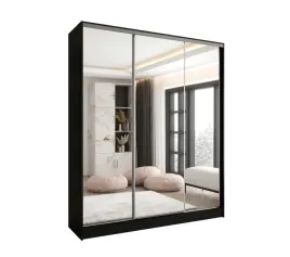szafa-przesuwna-3d-200x250-czarna-lustro-pelne-wysoka