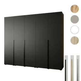 szafa-otwierana-250x60x237-czarna-styl-premium-cichy-domyk