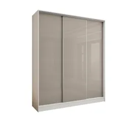 szafa-przesuwna-3d-200x250-biala-lacobel-cappuccino-szklany-polysk-wysoka