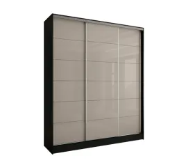 szafa-przesuwna-3d-180x250-czarna-lacobel-cappuccino-szklany-polysk-wysoka