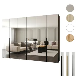 szafa-otwierana-300x60x237-czarna-styl-premium-cichy-domyk