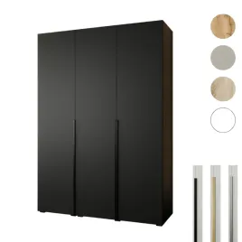 szafa-otwierana-150x60x209-czarna-styl-premium-cichy-domyk