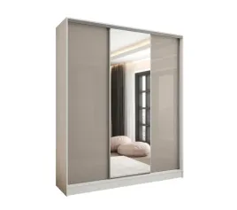 szafa-przesuwna-3d-200x250-biala-2xlacobel-cappuccino-lustro-polysk-wysoka