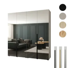 szafa-otwierana-200x60x209-bialy-z-lustrem-styl-premium-cichy-domyk