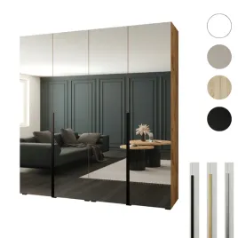 szafa-otwierana-200x60x209-dab-wotan-z-lustrem-styl-premium-cichy-domyk