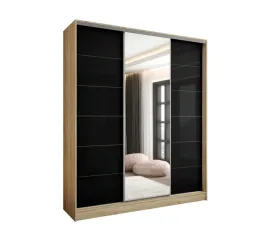 szafa-przesuwna-3d-200x250-dab-sonoma-2xlacobel-czarny-lustro-polysk-wysoka