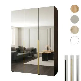 szafa-otwierana-150x60x237-czarna-lustro-pelne-styl-premium-cichy-domyk