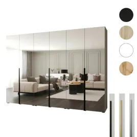 szafa-otwierana-300x60x237-kaszmir-lustro-pelne-styl-premium-cichy-domyk