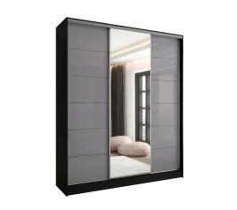 szafa-przesuwna-3d-170x250-czarna-2xlacobel-szary-polysk-lustro-wysoka