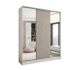 szafa-przesuwna-3d-200x250-biala-lacobel-cappuccino-polysk-2xlustro-wysoka