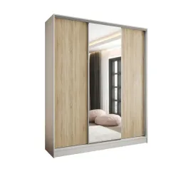 szafa-przesuwna-3d-200x250-biala-dab-sonoma-lustro-wysoka