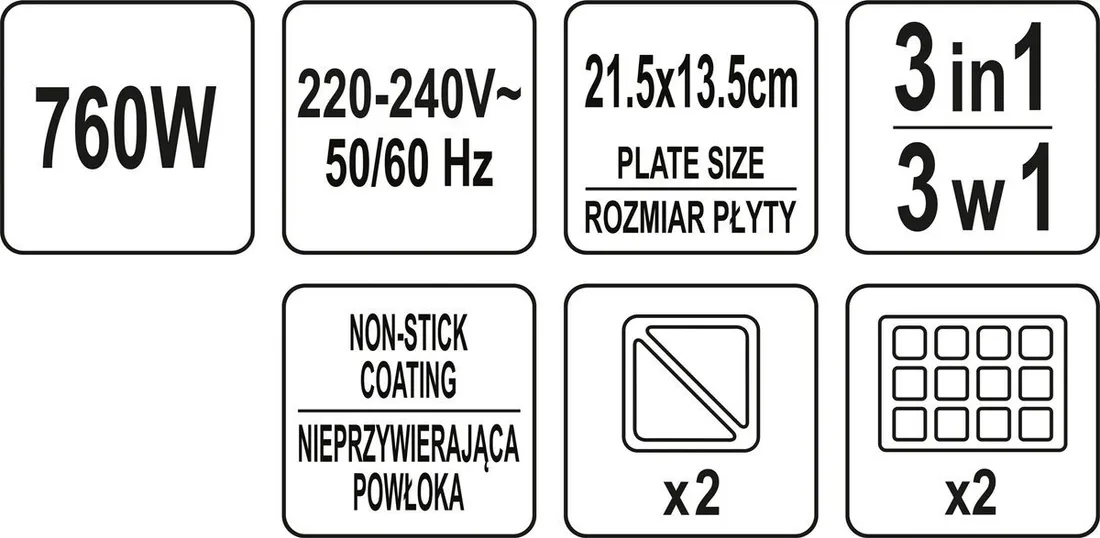 opiekacz-760w-3w1