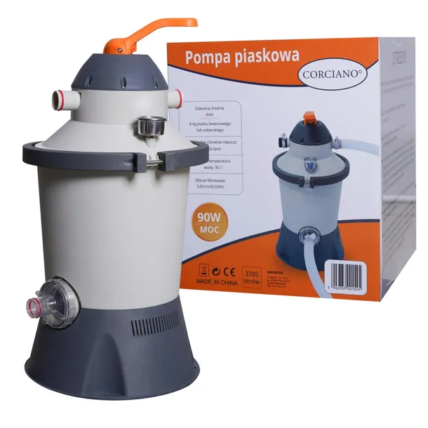 Pompa basenowa Piaskowa Filtrująca Corciano 3785 litrów/h moc 90W