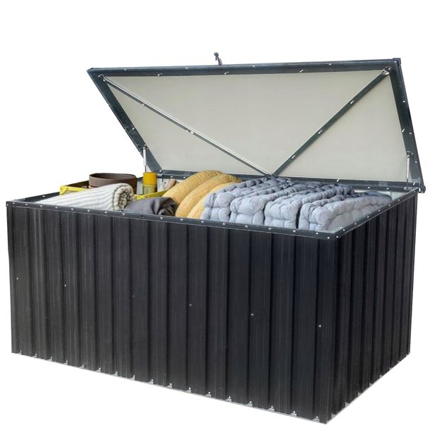 Skrzynia Ogrodowa Metalowa 1300 l. Corciano 183x88.6x94 cm na Taras Balkon