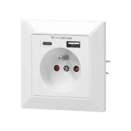 gniazdo-pojedyncze-2p-z-usb-a-usb-c-wyjscie