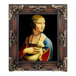 obraz-leonardo-da-vinci-dama-z-lasiczka-gronostajem-rama-brazowa-na-prezent