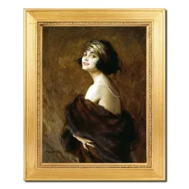 obraz-jan-styk-portret-pola-negri-rama-zlota-na-prezent