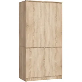 szafa-90cm-czterodrzwiowa-dab-sonoma-pojemna-szafa-do-sypialni-garderoby