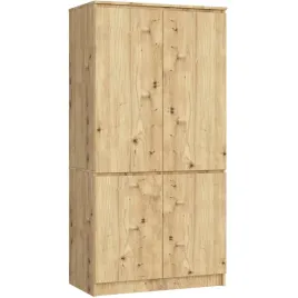 szafa-90cm-4-drzwiowa-artisan-pojemna-do-sypialni-garderoby-drazek-polki