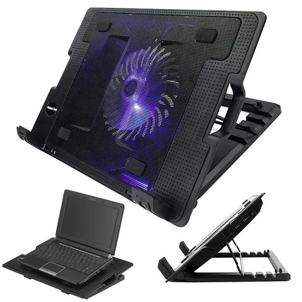 PODKŁADKA PODSTAWKA CHŁODZĄCA POD LAPTOPA LAPTOP LED REGULOWANA DUŻA 9-17''