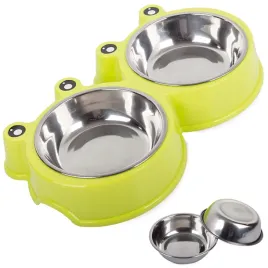 miska-podwojna-dla-psa-kota-metalowa-miski-na-karme-wode-2-x-300ml
