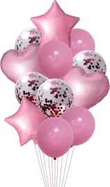 balony-zestaw-gwiazda-serce-konfetti-rozowe-30-46cm-12-sztuk