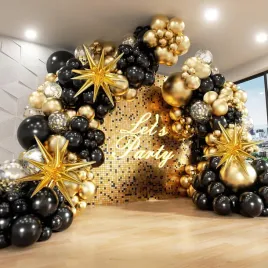 balony-zestaw-132-sztuki-girlanda-balonowa-urodziny-party-zlote-czarne