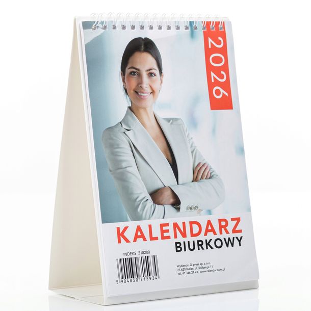 KALENDARZ BIURKOWY TYGODNIOWY PIONOWY A5 2026 Na biurko stojący