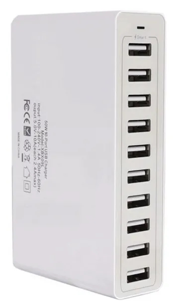 ladowarka-scienna-10-portow-usb-50-w-10a-napiecie-wyjsciowe-5-v