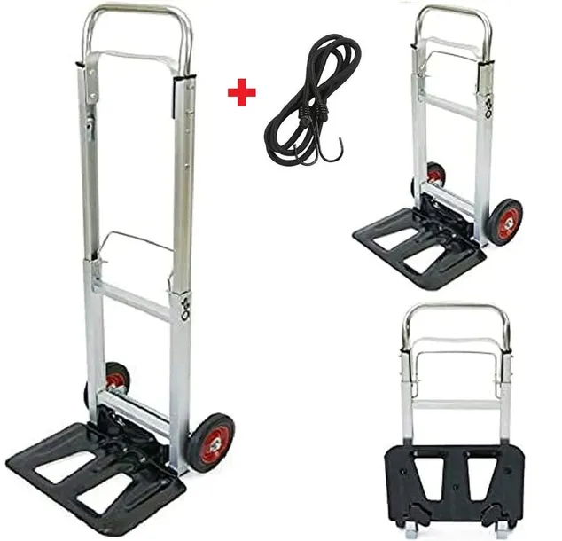 Lekki Wózek Transportowy Młynarka Składany Aluminium Magazynowy Mocny 90kg