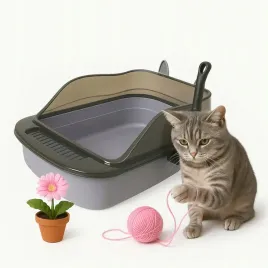 duza-kuweta-dla-kota-z-uszami-szara-otwarta-solidna-wytrzymala-xxl-lopatka