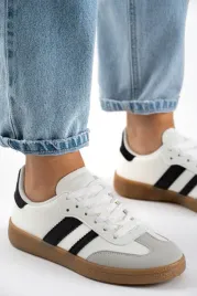 biale-sneakersy-damskie-z-czarnymi-paskami-na-gumowej-podeszwie-41