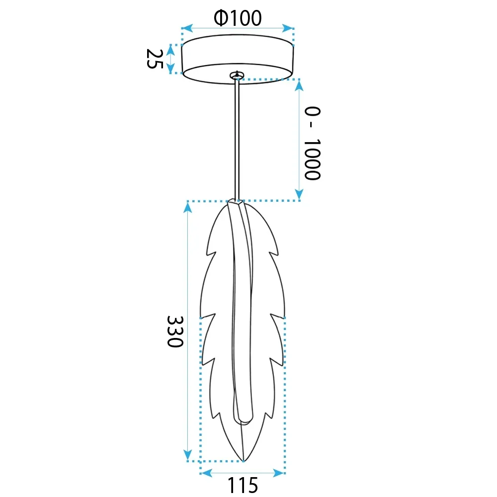 lampa-sufitowa-wiszaca-led-zlota-transparentna-pojedyncza-piorko-dekoracja-stan-nowy