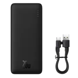 powerbank-airpow-20w-10000mah-z-kablem-usb-a-usb-c-30cm-czarny