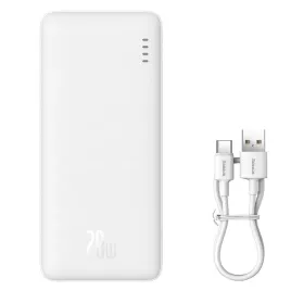 powerbank-airpow-20w-10000mah-z-kablem-usb-a-usb-c-30cm-bialy