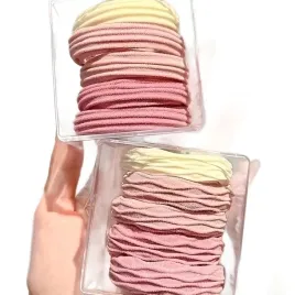 gumki-do-wlosow-super-wzory-i-kolory-elastyczne-rozowe-kremowe-x20szt