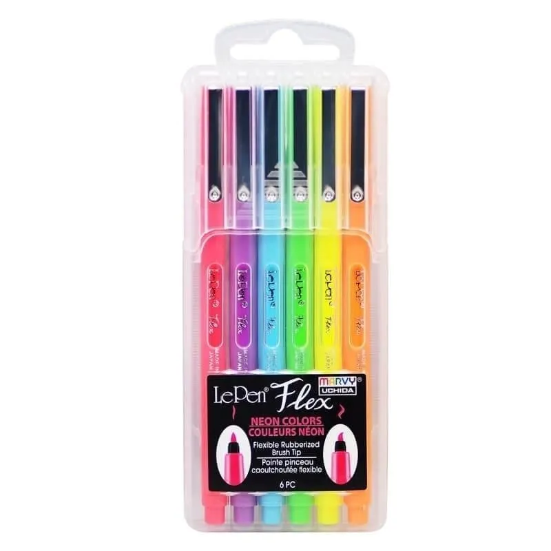 cienkopisy-le-pen-flex-neon-6szt