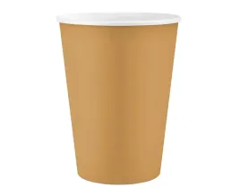 kubeczki-pap-jednokolorowe-zlote-250ml-6szt