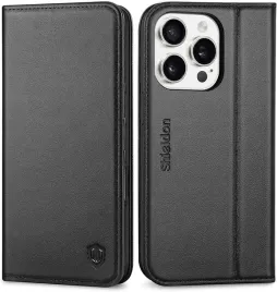 shieldon-naturalne-etui-skorzane-do-iphone-16-pro-rfid-z-klapka-czarne