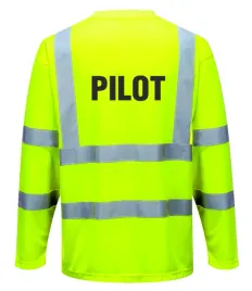 koszulka-s178-dlugi-rekaw-zolty-z-nadrukiem-pilot-xl