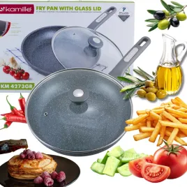 patelnia-granitowa-nieprzywierajaca-z-pokrywka-28cm-indukcja-gaz-kamille