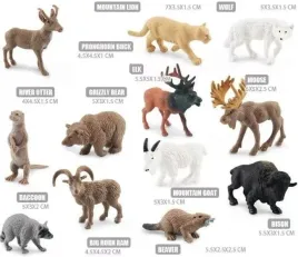 zestaw-dzikich-zwierzat-ameryki-polnocnej