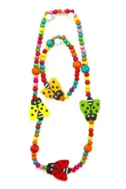 korale-i-bransoletka-drewniane-motylki