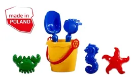 komplet-morski-6-el-do-piaskownicy-wiaderko-lopatka-grabki-foremki-hemar
