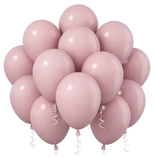 Balony różowe pudrowy brudny róż bl35 100 sztuk 30 cm (12')