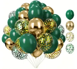 balony-zestaw-balonow-ciemno-zielono-zloty-dekoracja-urodziny-hel-20-szt