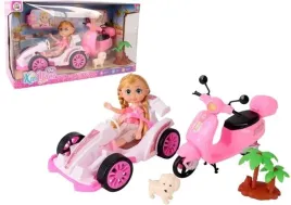 laleczka-z-pojazdami-bolid-i-skuter