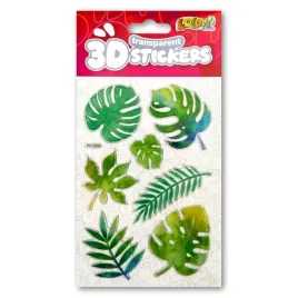 naklejki-3d-transparent-green-leaves