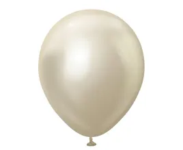 balony-mirror-white-gold-25szt